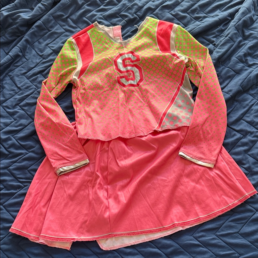 Pink and Green Disney Zombies Addison Cheerleader Costume